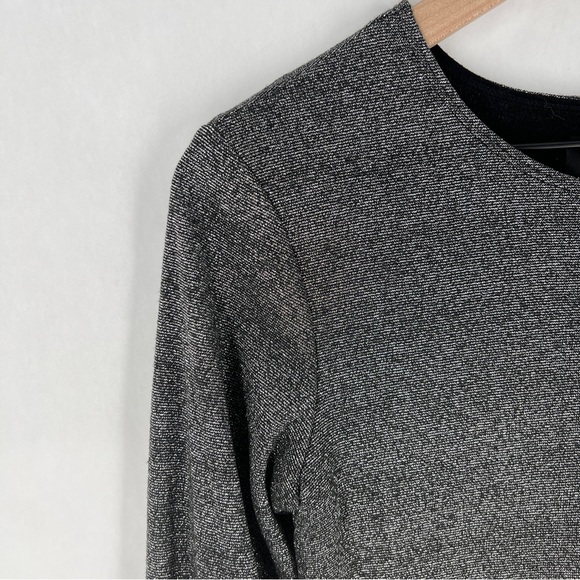 Reformation Esen Knit Dress in Chrome Sparkle Metallic Long Sleeve Party Dress - Picture 4 of 14